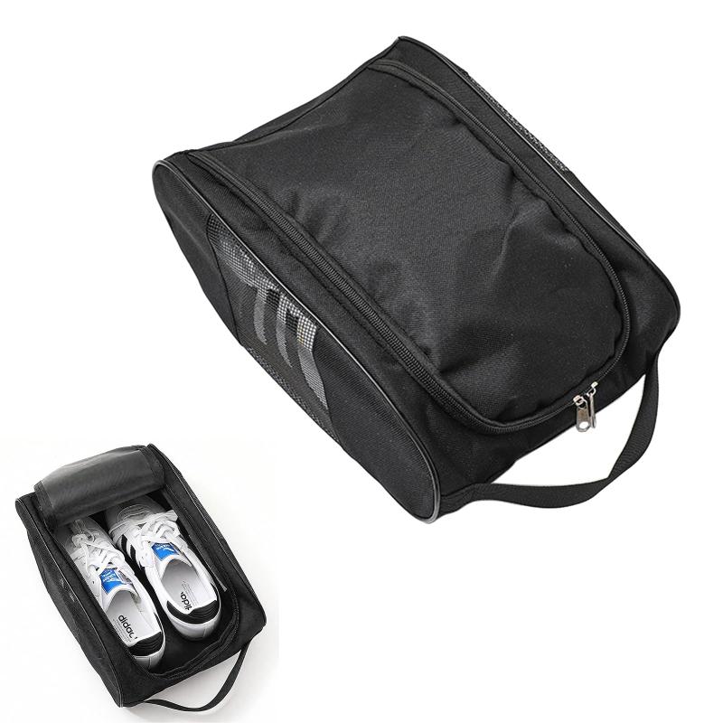 DFsucces 通気性メッシュシューズケース 防汚防塵 旅行出張アウトドア対応 バスケットゴルフサッカースパイク収納 男女兼用 軽量ポータブル シューズバッグ バッシュケース スニーカー収納
