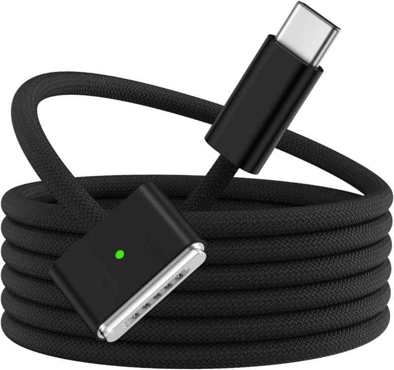 Stouchi USB-C to Mag-Safe 3 磁気充電ケーブル 2M【PD3.1対応・最大140W高速充電】超強力磁気吸着充電コード 高耐久編組ナイロン タイプC-マグセーフ3 ケーブル MacBook Air（13インチ/15インチ、M2/M