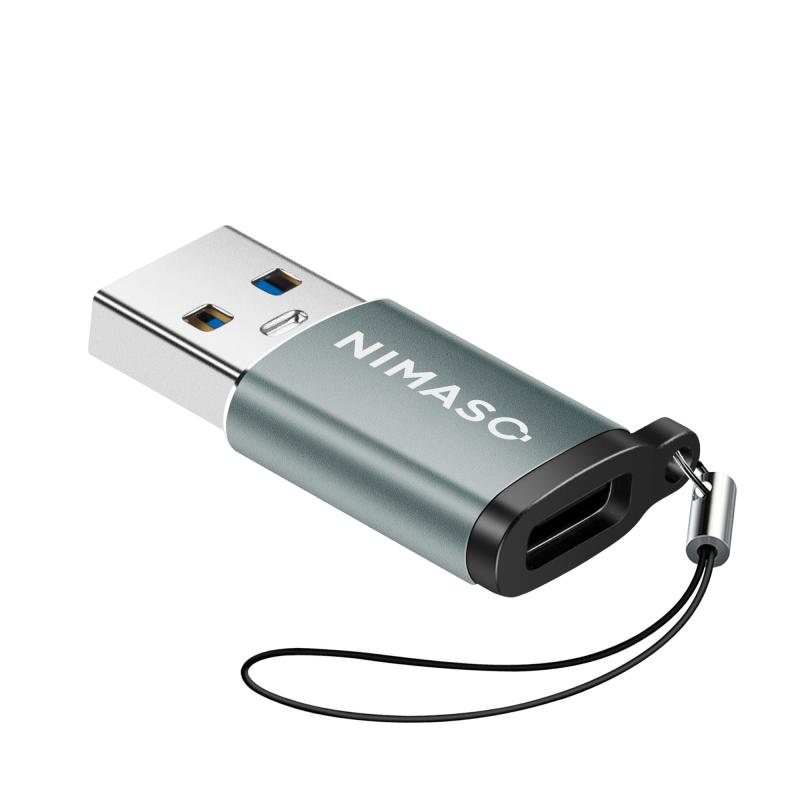NIMASO USB Type-C 変換アダプタ (Type-C メス to USB A オス)高速データ伝送&QC3.0 高速充電 Windows 10 / Mac OS/スマホ/パソコンなどに対応