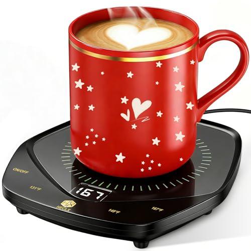 Mug Warmer, HX HECLX Coffee Warmer for Desk 25W Touch Switch Coffee Mug Warmer 4h Auto Shut Off Adjustable Temperature 131℉/149