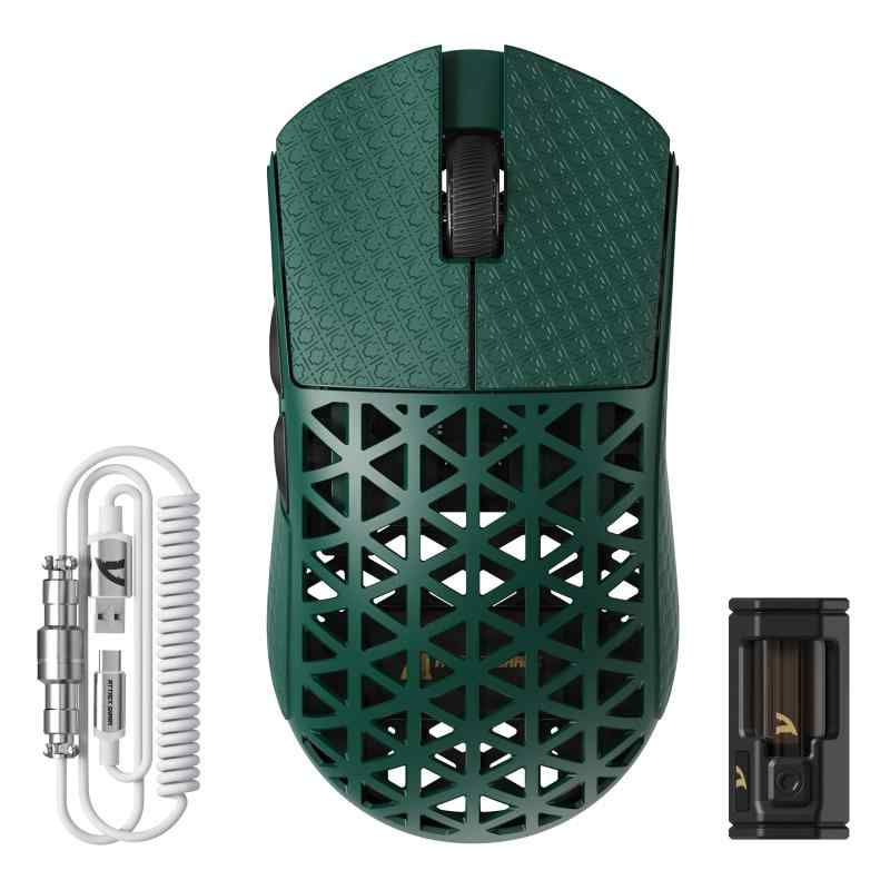 ATTACK SHARK R5Ultra カーボンファイバー製ゲーミングマウス ゲーミングマウス ワイヤレス 2.4g/bluetooth/USB-C 超軽量42g マウス コイルケーブル付き