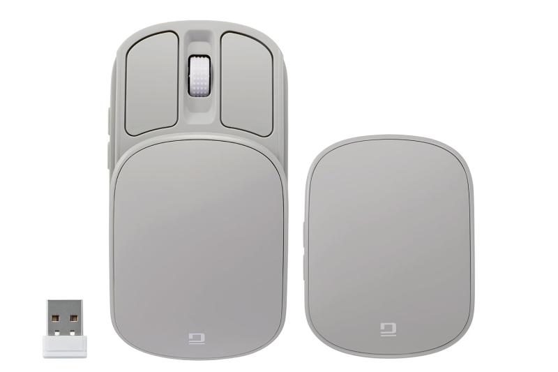 Digio2 無線 静音 5ボタン コンパクト マウス 充電式 スライドカバー BlueLED