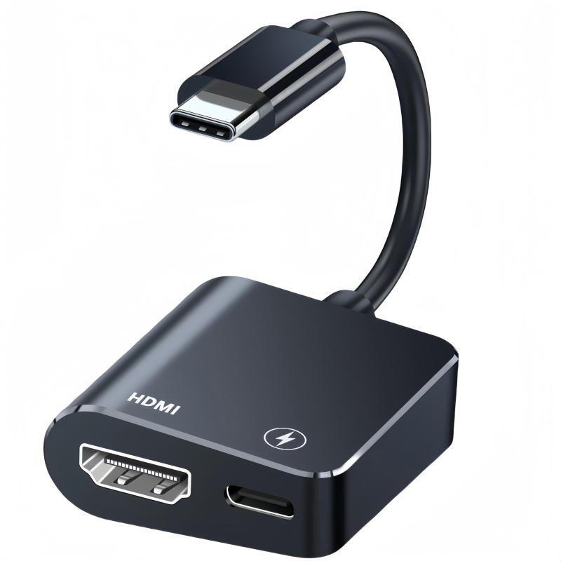 USB Type-C HDMI変換アダプタ [4K@60Hz 映像出力]タイプ C HDMI 変換アダプタ +タイプC 100W PD 急速充電ポート+USB 3.0高速伝送 UHD 解像度 遅延なし携帯画面をテレビに映す