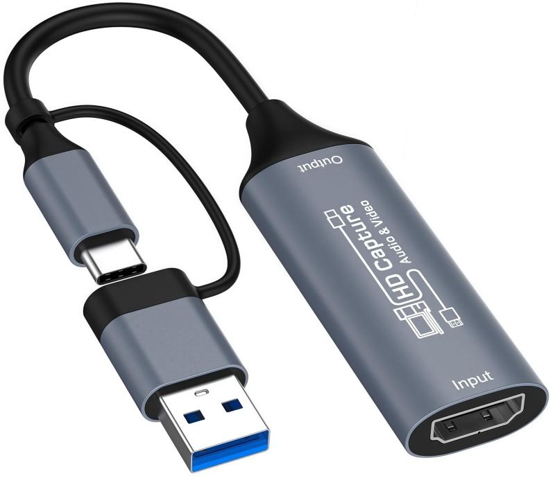 キャプチャーボード switch対応 USB HDMI 変換アダプタ HD画質1080P/4Kパススルー機能 HDMI ビデオキャプチャー ゲーム/ビデオ録画/ライブ配信用キャプチャー ボード 電源不要 小型軽量 低遅延 PS5/PS