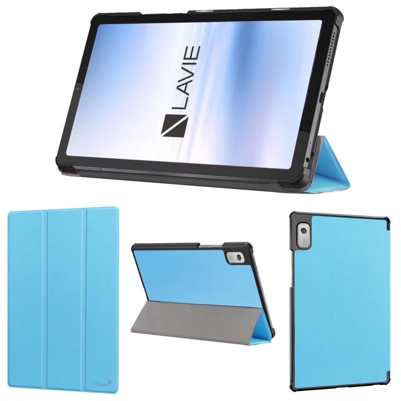 wisers NEC LAVIE Tab T9 PC-T0975GAS 専用 タブレットケース 9.0インチ 対応 (保護フィルム 付き/スリムタイプ) タブレットカバー 2023 新型
