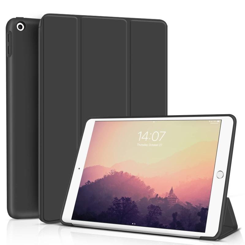 KenKe iPad 10.2インチ 2021/2020/2019 ケース 超軽量 薄型 柔らかいシリコン TPU材質 iPad 9 カバー 傷つけ防止 耐衝撃 3段階折り畳み可 スタンド マグネット付き 自動スリープ機能 iPad 第9世代/第8世代/
