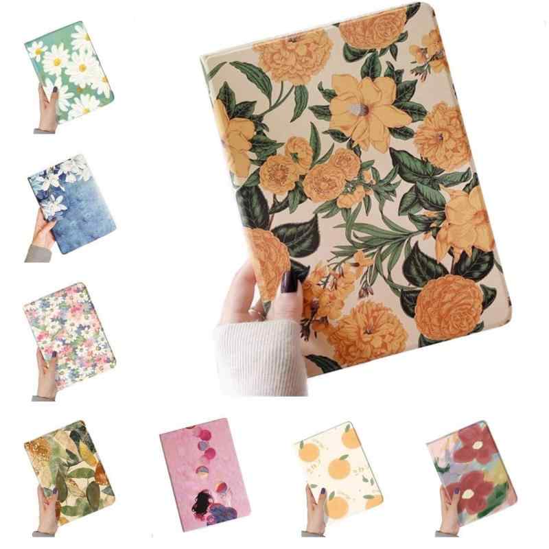 可愛い iPad Air4 ケース 花柄 iPad 10.9 10.2 Air3 Pro 10.5 iPadPro11 2020 iPad8 iPad7 カバー ペンホルダー付き Apple Pencil 収納 女性 人気 9.7インチ iPad6 iP
