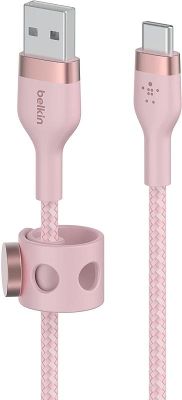 Belkin USB-A to USB-C 編組シリコンケーブル iPad mini/iPad Pro/iPad Air/Galaxy/Androidスマートフォン対応 超高耐久 USB-IF認定 1M ブラック BOOST CHARGE↑Flex CA