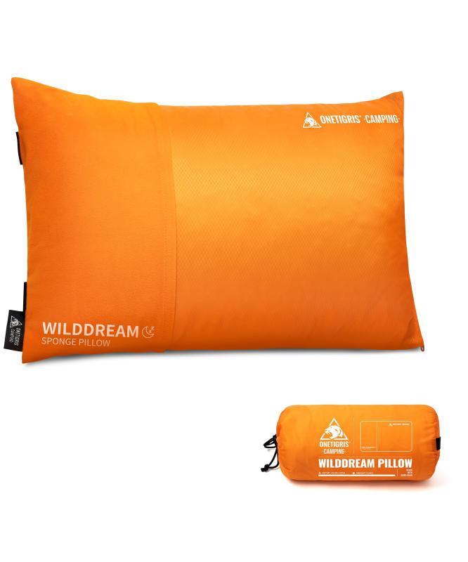 OneTigris WILDDREAM 携帯枕 キャンプピロー メモリーフォーム クッション性よい 柔らかい カバー洗い可能 快適 通気 耐久 軽量 キャンプ 車中泊 旅行に適用