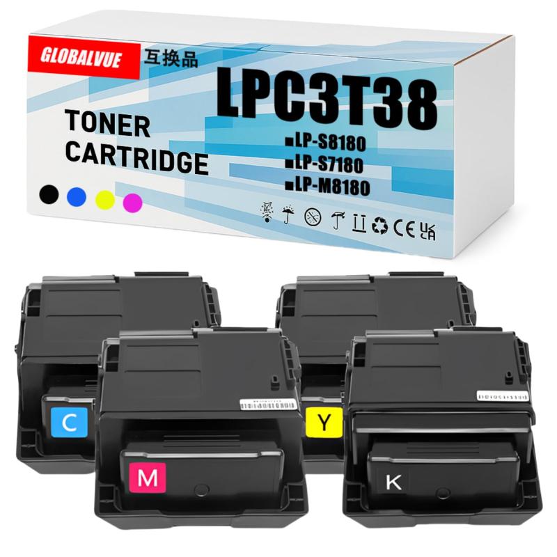 GLOBALVUE LPC3T38 互換トナーカートリッジ 大容量 残量表示対応 ICチップ搭載