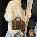 ボアバッグ ハンドバッグ レディース 小さめ ショルダーバッグ ふわふわ ミニバッグ 斜め掛け 肩掛け 手提げ バッグ ミニハンドバッグ ボストン型 鞄 軽い ...