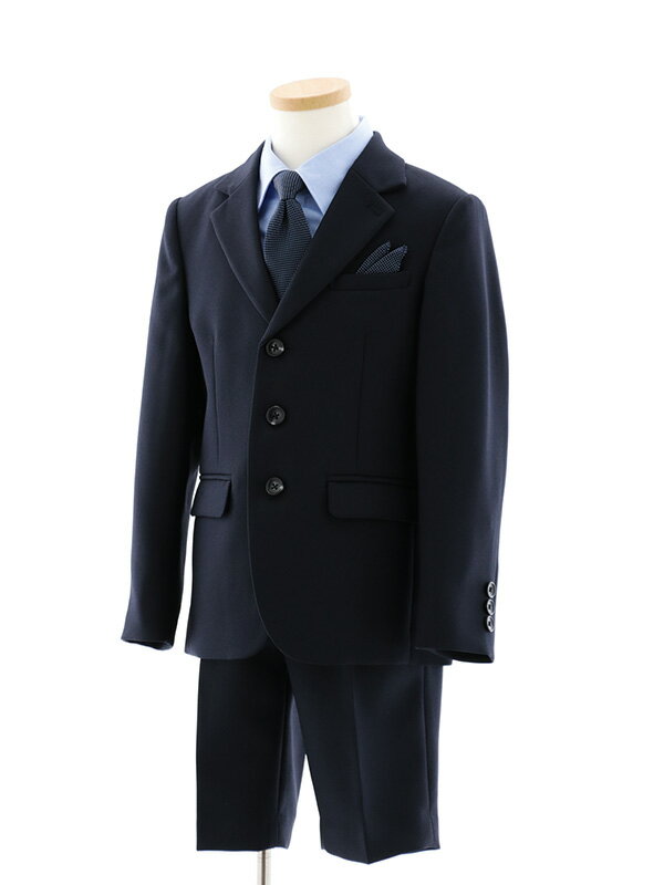 【レンタル】男の子 スーツ フォーマル 子供スーツレンタル【靴セット】 【おとこのこ 男子 シャツ パンツ 120 130 結婚式 発表会 コンクール ピアノ 入学式 卒園式 小学校 卒服 制服】無地 ベーシックスーツ ネイビー 半ズボン 細身 送料無料