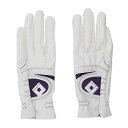 【オノフ】ゴルフ レディスグローブ OG7321 ホワイト×パープル 両手 女性用 保湿／ONOFF Glove Ledies'【ネコポス対象】 その1