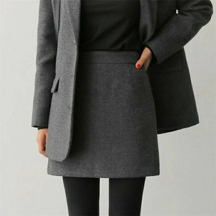 ONOFFshopのツイードスカート ツイード スカート レディース 秋冬 ショートスカート ミニスカート タイプ Aラインスカート ミニ丈 Aライン 無地 ハイウエスト おしゃ きれいめ ショート丈 オフィス｜アングル2