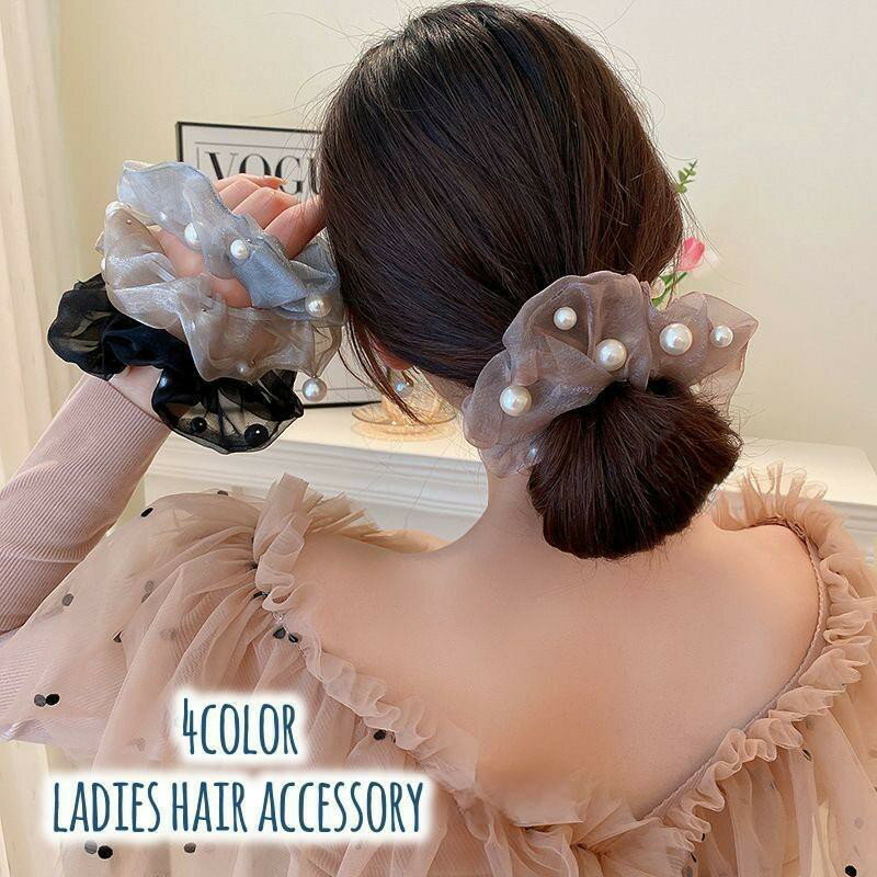 ヘアアクセサリー チュール シフォ�