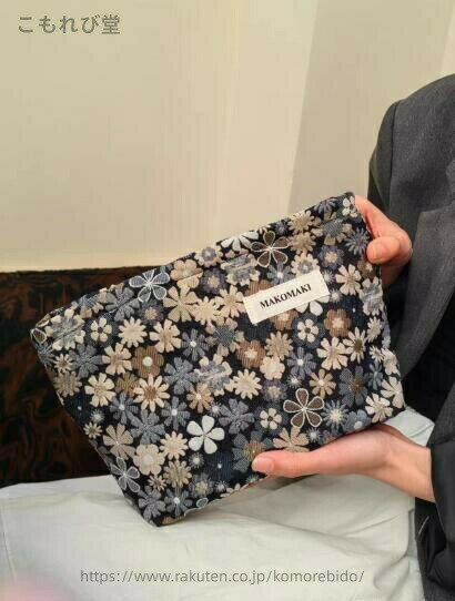 花柄　総柄　マルチ　ポーチ　大きい　大きめ　大容量　ロゴ　おしゃれ　可愛い　韓国　雑貨　北欧　メイクポーチ　化粧品　おむつポーチ　トラベルポ(4.0)