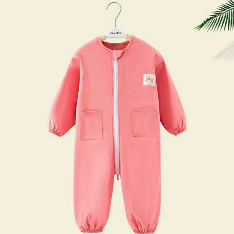 子供 オーバーオール 長袖 つなぎ 女の子 キッズ 男の子 ロンパース お砂場着 撥水加工 プレイウェア プルオーバー 2
