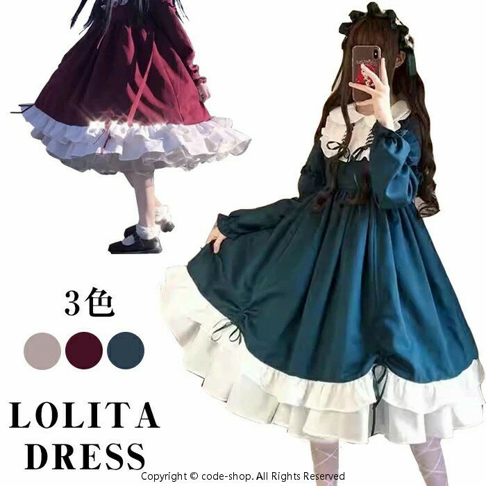ロリータ服レディースワンピースロリ...