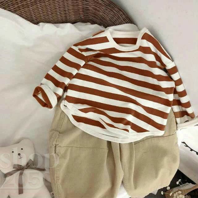 トレーナー 子供服 女の子 男の子 ボーダー トップス キッズ 長袖Tシャツ ベビー服...