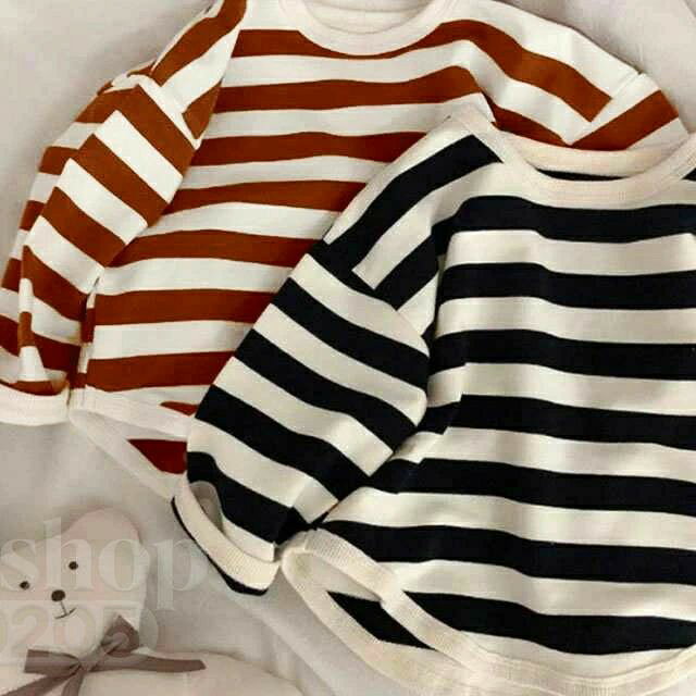 トレーナー 子供服 女の子 男の子 ボーダー トップス キッズ 長袖Tシャツ ベビー服...