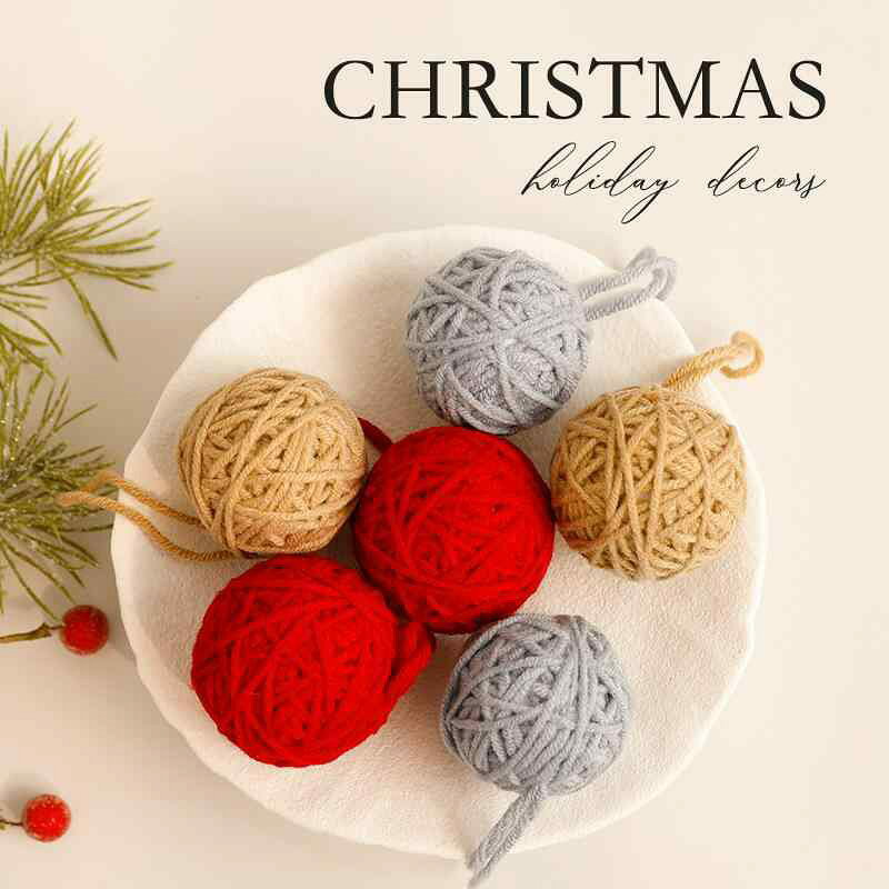 クリスマスオーナメント 羊毛 フェルト ボール DIY 手作り クリスマスツリー 飾り 吊り下げ インテリア 装飾 モダン シンプル ピンク ベージュ レッド ゴールド 冬