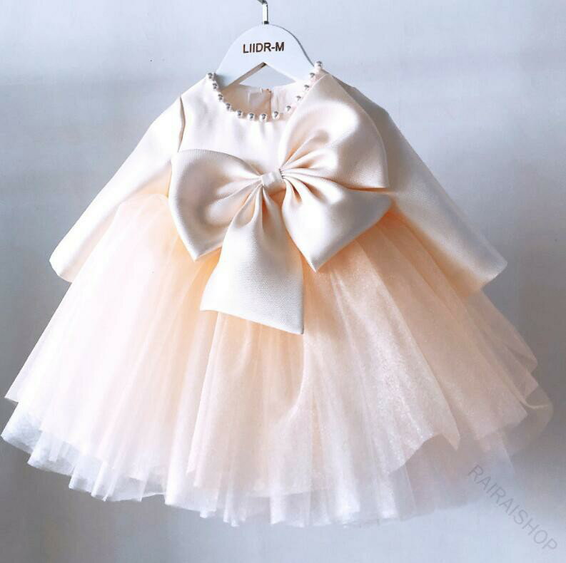 Rakuten - 子供ドレス キッズドレス 女の子プリンセスワンピース 長袖フォーマルドレス チュールリボンチュチュ 合唱団 舞台衣装 発表会 演奏会 音楽会 誕生日会 結婚式 ウェディング イベント パーティードレス 七五三 写真撮影 80cm-130cm