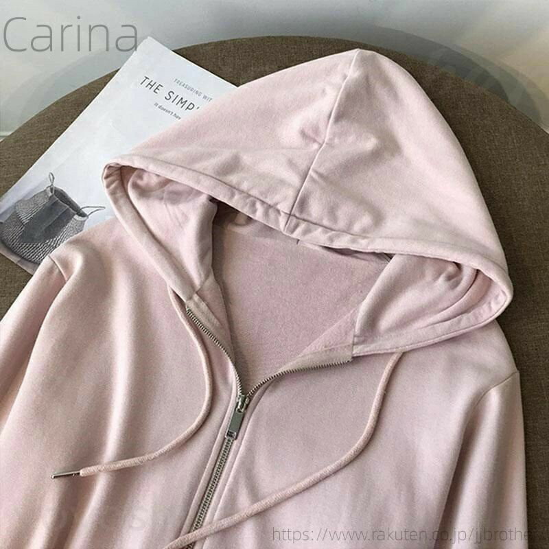 上下セット レディース スウェット セットアップ フード付き 長袖 パーカー 長ズボン ジップアップ 春秋