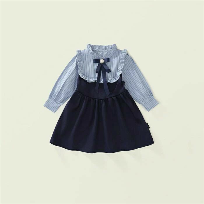 フォーマルワンピース 女の子 キッズ ワンピース 子供服 長袖 ドレス ワンピース スリーブレスワンピース フェイクレイヤード 卒園式 卒業式 入園式 入学式 学園風 七五三 結婚式