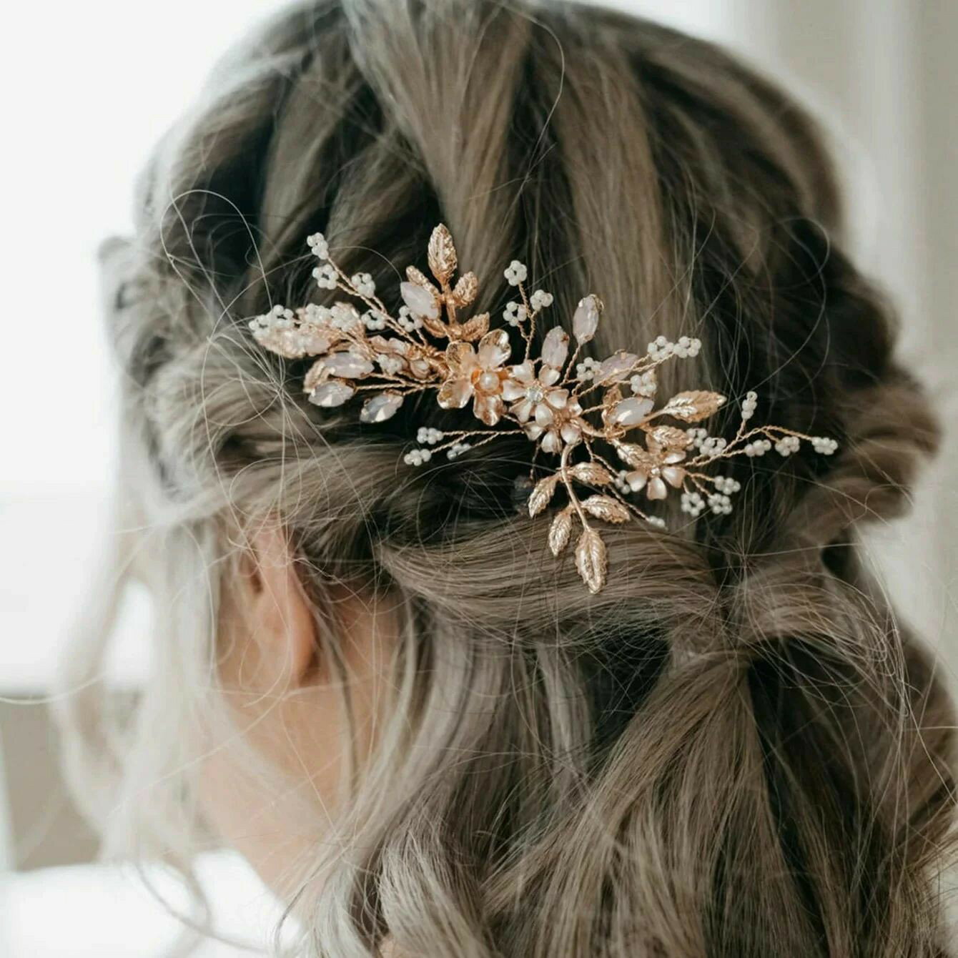 結婚式 コーム 小枝 ヘアアクセサリ