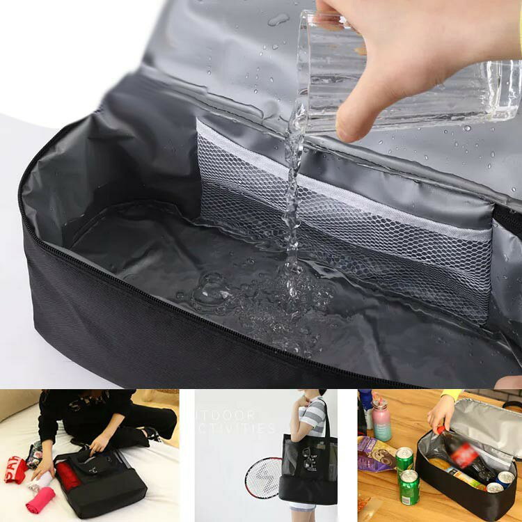 プールバッグ 乾湿分離 水陸両用 軽量 ビーチバッグ ママバッグ レディース トートバッグ 通気性 ジム ビーチバッグ トラベルバッグ メッシュ 温泉バッグ スイミング 肩掛け 海水浴 レジャーバッグ スポーツ お風呂 onoffshop-10008789 ONOFFshop サンプル画像3