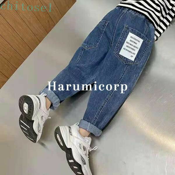 Rakuten - デニムパンツ キッズ ジュニア 子供服 男の子 秋服 ロングパンツ ズボン 韓国子供服 ジーンズ ボトムス ストレッチパンツ カーゴパンツ 子ども服 ベビー服 可愛い おしゃれ 学生 通学 通園 入学 入園 カジュアル シンプル ナチュラル 160cm 150cm 140cm 130cm 120cm 110cm