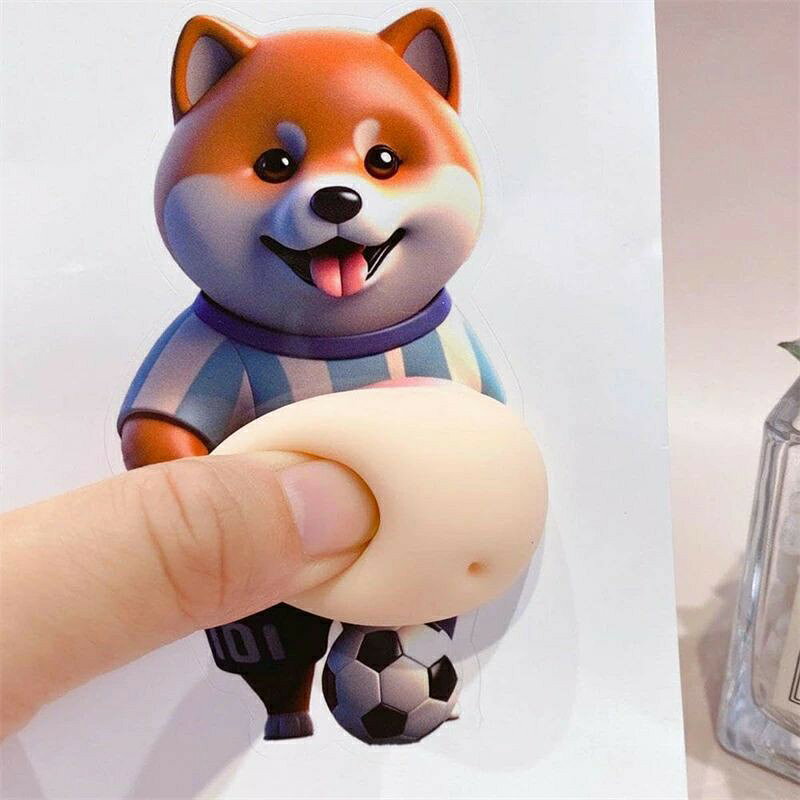 デブ 犬 ぷにぷに シール3Dお腹 マシュマロ触感 柴田犬おなかボンボン 3D柔らかいお腹 かわいい マシュマロ ふわふわ もちもち もっちりスクイーズ ステッカー シー ル帳 手帳 衝突防止 キラキラ 子供 DIY用 水筒 携帯フォトアルバムなどに ストレス解消 onoffshop-10010346 ONOFFshop サンプル画像3