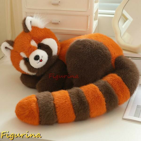 Rakuten - 縫い包み レッサーパンダ リアルぬいぐるみ かわいい シミュレーション 抱きまくら もこもこ 癒し 手触り ふわふわ 本物そっくり 部屋