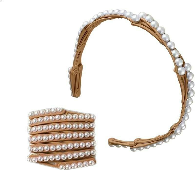 Rakuten - 折りたたみ式カチューシ レディース パールカチューシャ ヘアアクセサリー 洗顔 化粧 カチューシャ 楽に収納する ヘアバンド 男女兼用