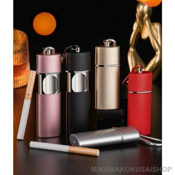 携帯灰皿 タバコ 匂い が 漏れ ない 携帯用 灰皿 ふた付き キーホルダー アッシュケース 小物入れ 吸い殻入れ スリム たばこ タバコ 煙草 喫煙