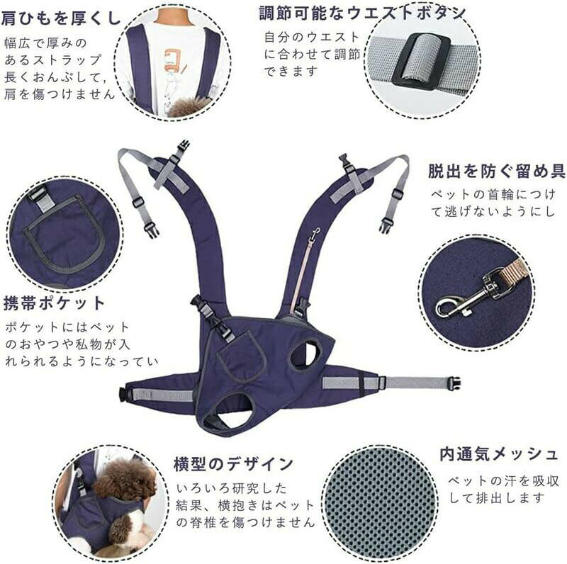 ペット用スリング ペットキャリア キャリーバッグ ショルダーバッグ バックル ペッ...