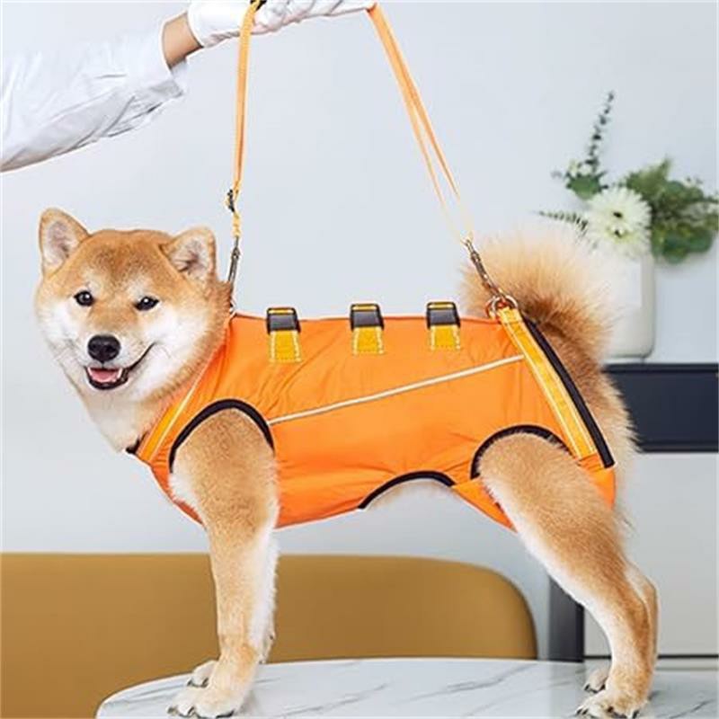 【犬の介護用ハーネス】犬 歩行補助 ハーネスは、関節損傷、関節炎、リウマチなどでバランスを失った犬を日常生活でサポートし、安定させることで、老犬や障害のある犬の若返りに役立ちます。 当社の犬用リフトハーネスは犬の全身をサポートでき、使い方は簡単で、簡単に犬に装着できます。【構造分析】当社の犬用ハーネスは、力がかかるポイントが犬の胸、腹、お尻に均等に分散されており、犬を引っ張ったり、滑ったり、引っ張ったり、窒息させたりすることはありません。 当社では、愛犬が介護ハーネスを快適かつ安全に使用できるよう、デザイン、素材、製造にあらゆる細部を考慮しました。【快適で通気性】安全バックルのデザインは締め付けを簡単に調整でき、フックとループのないデザインで、毛がくっついたり犬の肌を傷つけたりしません。柔らかく通気性のある生地を選択し、耐久性があり洗濯可能で、犬の蒸し暑さを避けます。 柔らかい犬の T シャツと同じように快適ですが、保護を提供できるというユニークな特性を備えています。【調節可能なストラップ】ストラップの長さは65cmから130cmまで、ドッグリフトベルトは取り外し可能で、様々な身長の人に合わせて長さを調節できます。調節可能なリフトストラップは、犬が散歩中に移動したりバランスを取ったりする際に、効果的に体をサポートします。【使いやすい】犬の足はハーネスの穴を入れてます。そしてバックルを閉じています。飼い主の肩や首への負担を軽減するクッション性のあるショルダーパッドが付いています。反射性のナイロンストラップが頑丈なペット 介護 ハーネスの首に通っており、暗い場所や暗い場所でも視認性が高くなっています。車や自転車からワンちゃんを守り、夜のお散歩も安心です。
