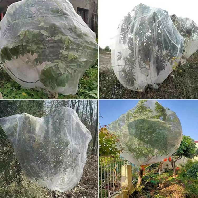 ジッパー付き 防虫ネット 植物保護袋 ファスナー付き 野菜栽培 園芸用ネット 網 鉢...