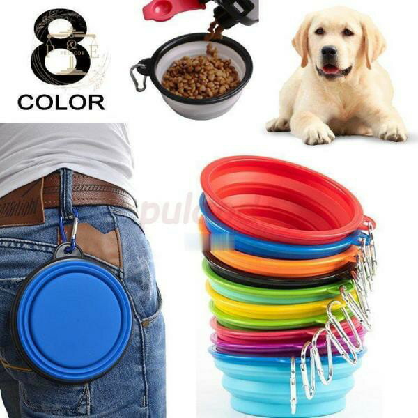 其它 - ペットボウル 折りたたみ式 カラビナ 付き 犬猫用 4個/セット 携帯水やり用品 持ち運び便利 持ち運び便利 食器 給水器 給餌器 旅行用