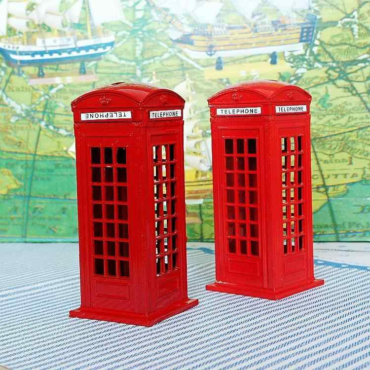 ・素材: 合金・用途: インテリア装飾・スタイル: ヨーロッパ風・カラー展開: レッド・サイズ展開: 13cm、15cm、18cm貯金箱 イギリス風 ブリティッシュスタ A:13cm赤 B:15cm赤 C:18cm赤