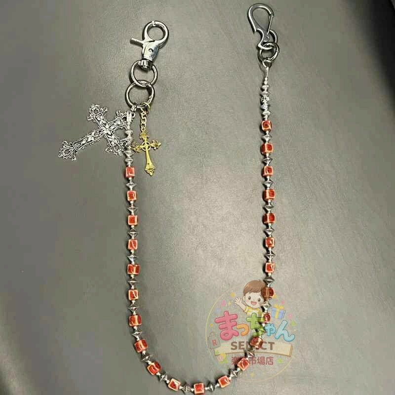 ウエストチェーン メンズ ハンドメイド フェイクストーン スクエア型 ストリート ヒップホップ レトロ デニム アクセサリー カジュアル ジーンズ