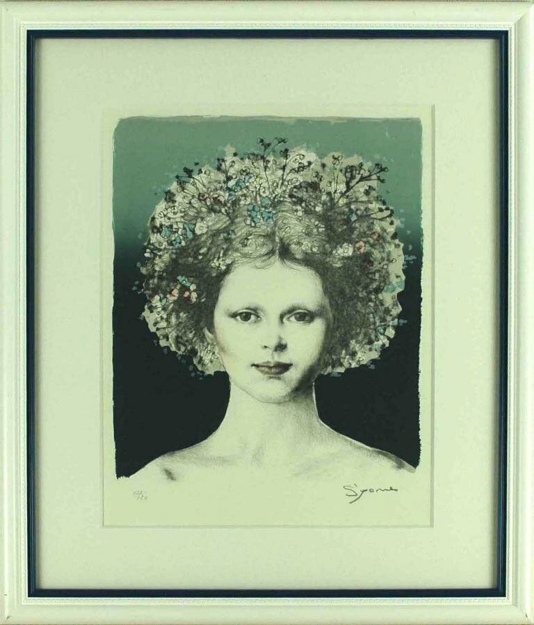 芝田米三 「四季の譜」 リトグラフ