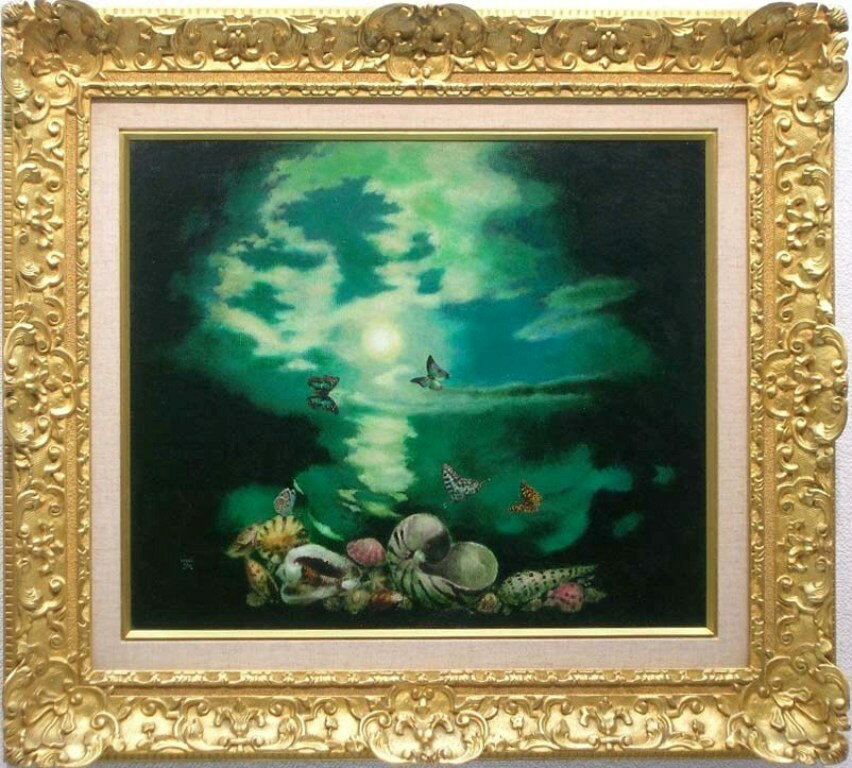 鷹山宇一　「はまべの歌」　油彩12号