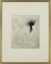 明山應義 「横顔の女」 銅版画