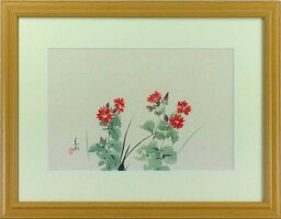 結城素明　「花」　水彩（画帖）