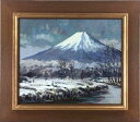 嶋津和幸 「初春の富士」 油彩8号
