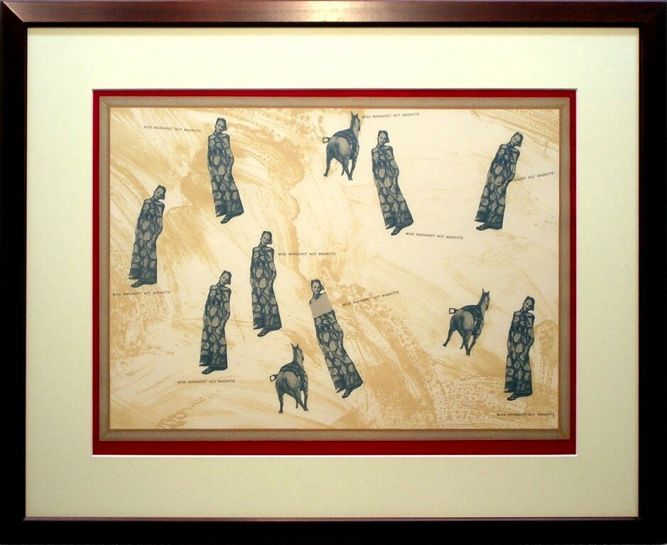 池田満寿夫 「マグリッドでなくマーガレット」 リトグラフ