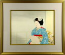 宇田荻邨 「夕涼み」 リトグラフ