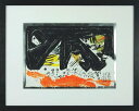 山谷芳弘 「赤い記憶」 岩彩画8号大