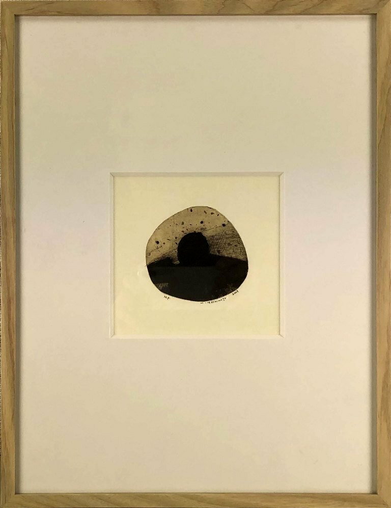 橋本尚次　「北の湿原」　銅版画